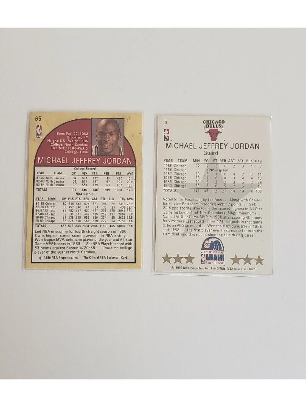 Michael Jordan Cards Trading Lot NBA 1990, 1991 MVP All-Star Chicago Bulls
